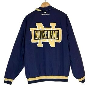 Vintage 90’s Champion Fighting Irish Blue Lined Jacket